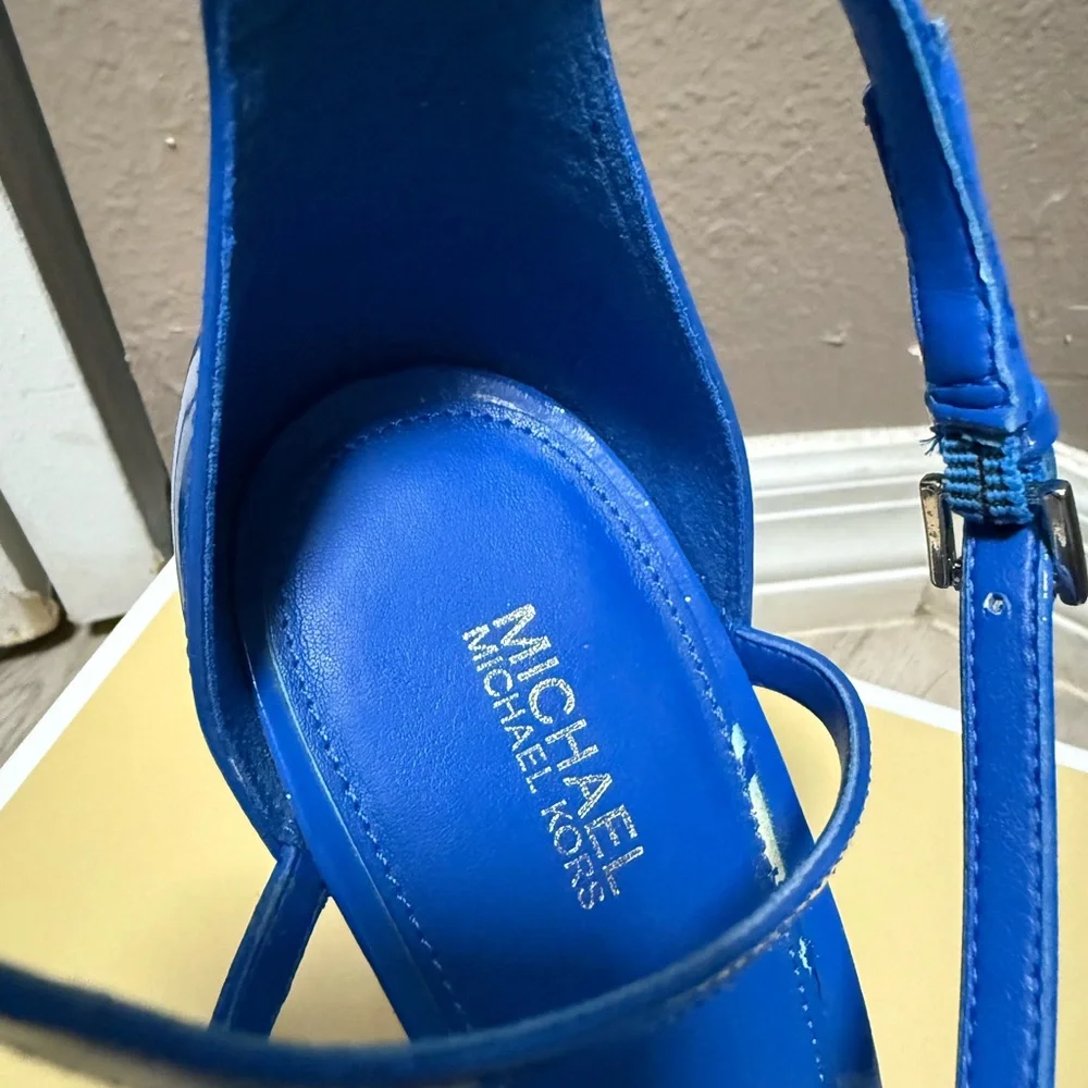 Michael Kors Vibrant Blue Strappy Heels - Picture 4 of 6